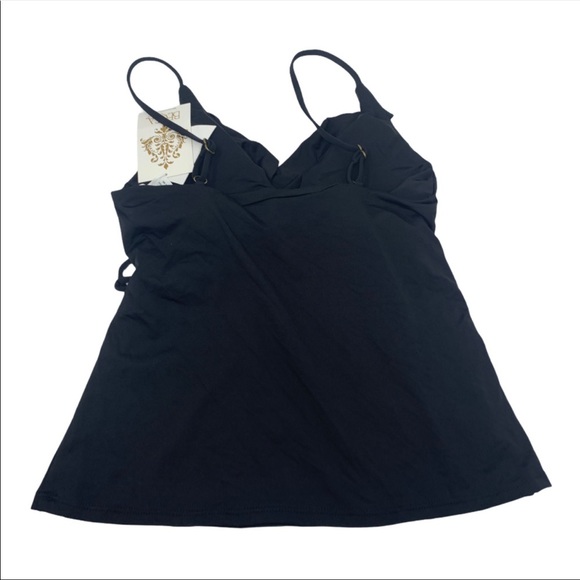 BECCA | Color Code Wrap Ruffled Tankini Swim Top - Picture 4 of 5